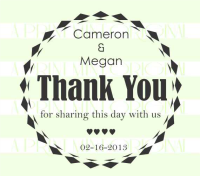 Circle Wedding Thank You Stamp